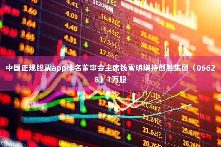 中国正规股票app排名董事会主席钱雪明增持创胜集团（06628）1万股